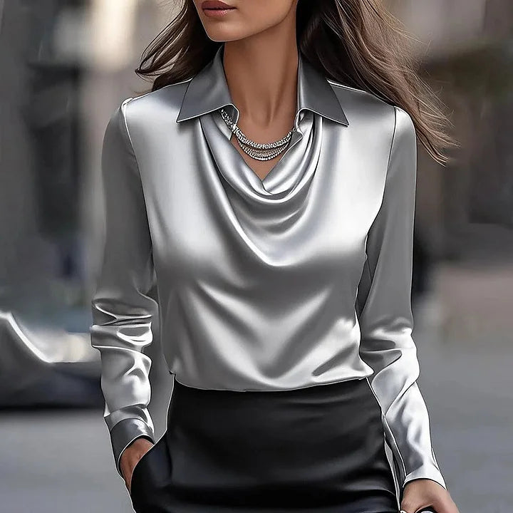 Lisbeth | Elegant satinbluse