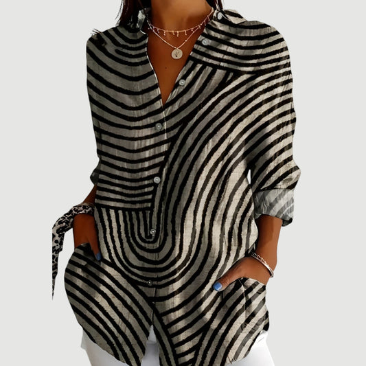 Lilou™ - Hverdagsbluse med Farverigt Design