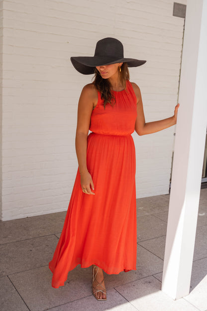 LISA™ | Sommerkjolen i stærk orange