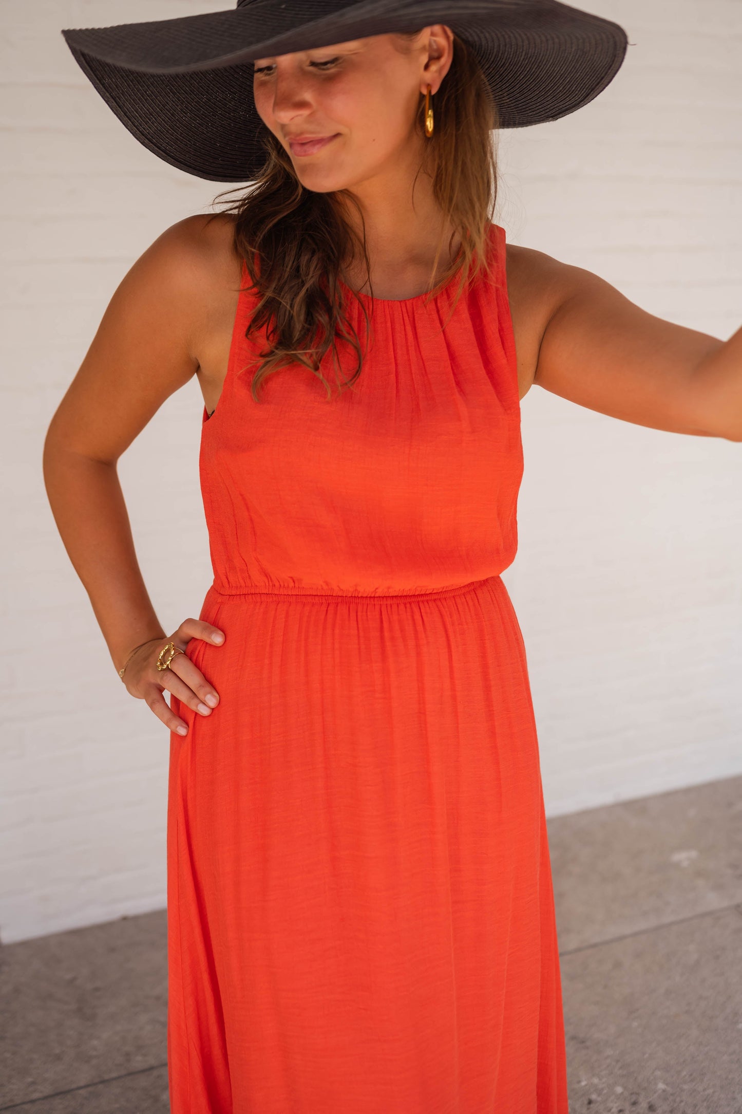 LISA™ | Sommerkjolen i stærk orange