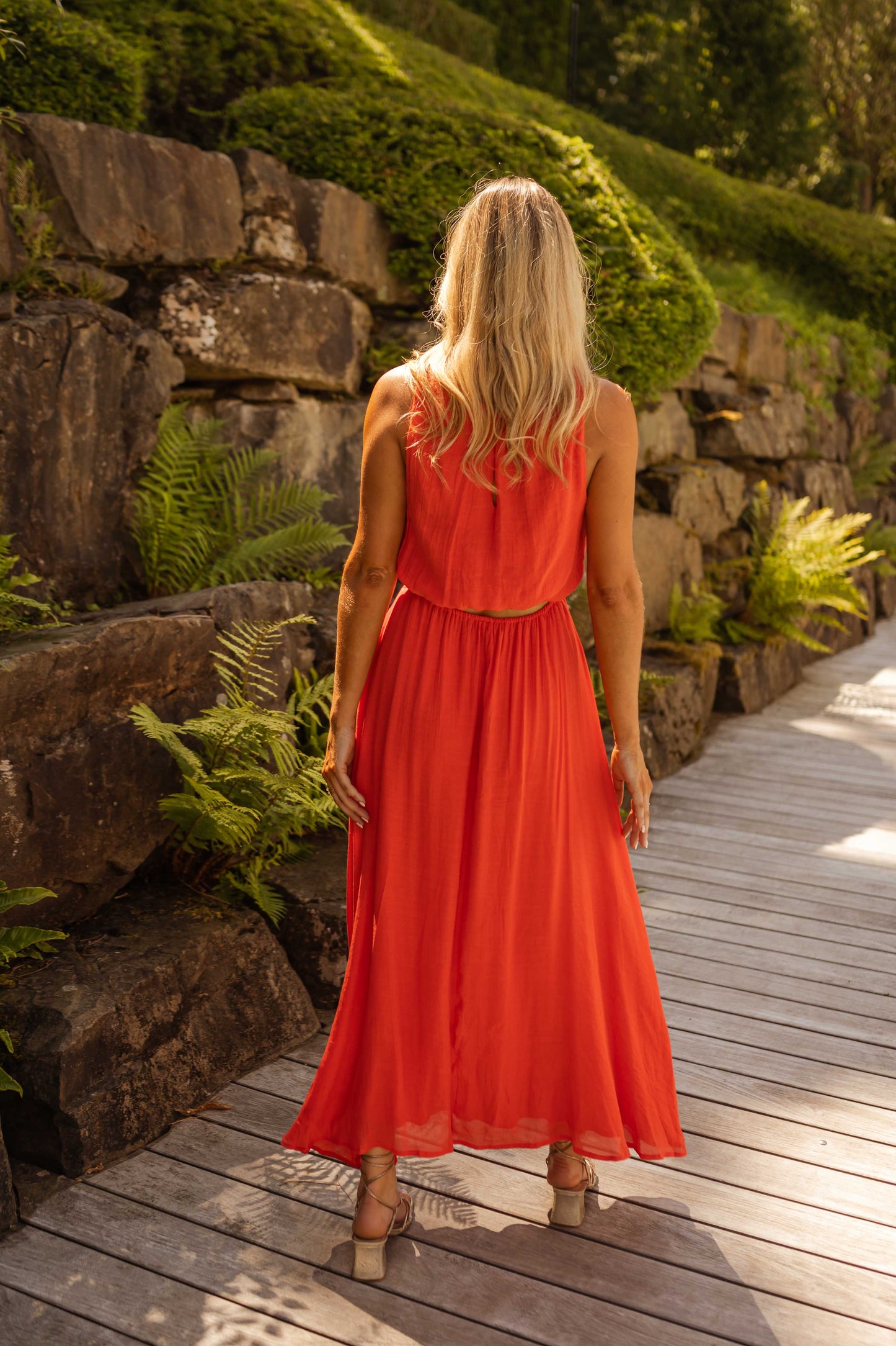 LISA™ | Sommerkjolen i stærk orange