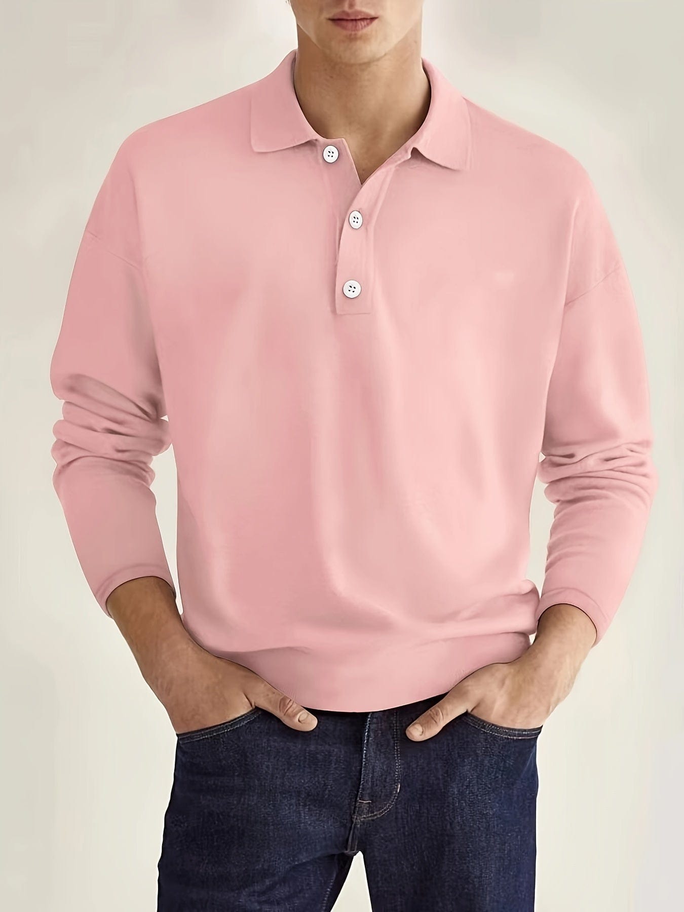 Théo｜Langærmet poloshirt til mænd