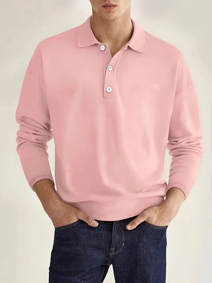 Théo｜Langærmet poloshirt til mænd